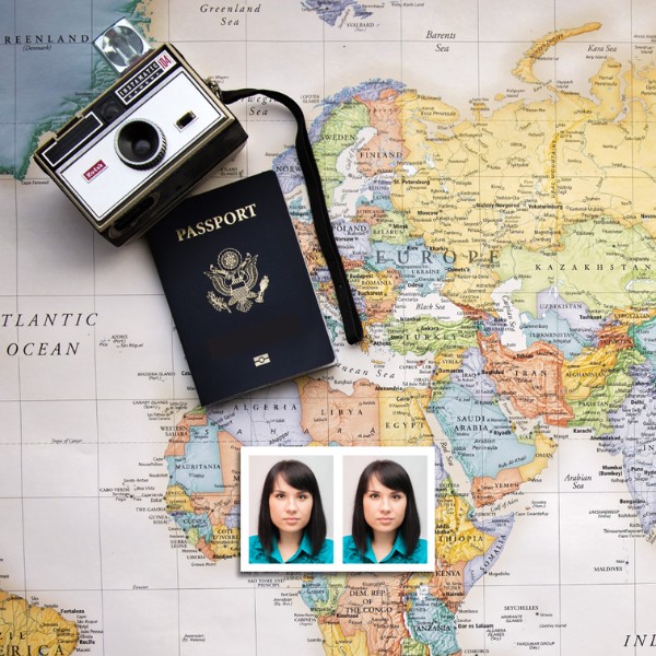 A passport with some photos