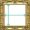 Picture frame with width and height