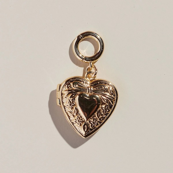 Nickel & Suede small heart locket