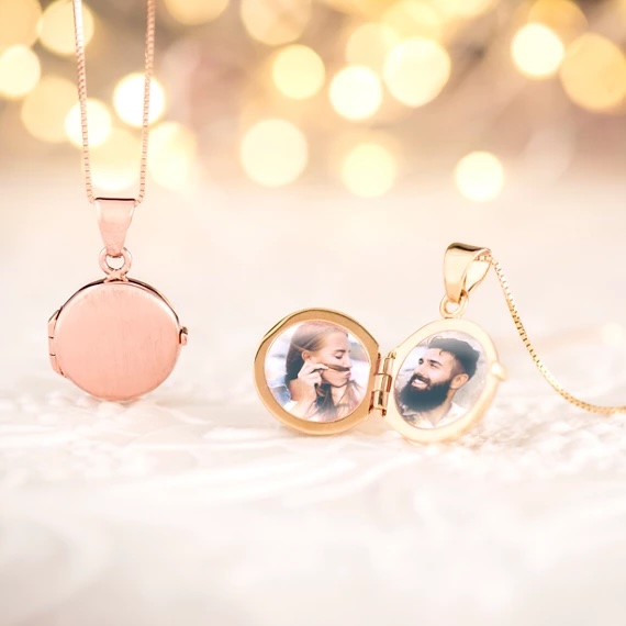 Shane Co. Circle Locket 14k Rose Gold